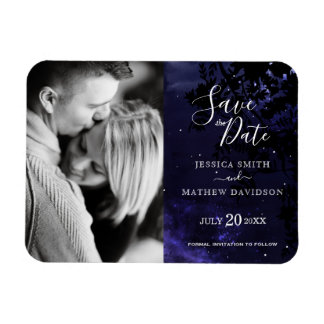 Starry Night Celestial Sky Save the Date Magnet