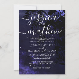 Starry Night Celestial Sky Wedding Einladung