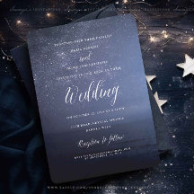 Starry Night Celestial Stars Hochzeit Einladung