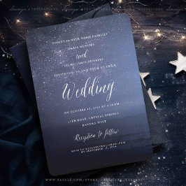 Starry Night Celestial Stars Hochzeit Einladung
