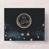 Starry Night Celestial Wedding All In One Einladung (Rückseite)