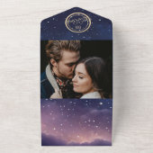 Starry Night Celestial Wedding All In One Einladung (Außenbereich)
