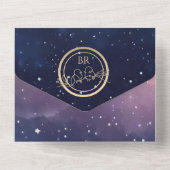 Starry Night Celestial Wedding All In One Einladung (Rückseite)