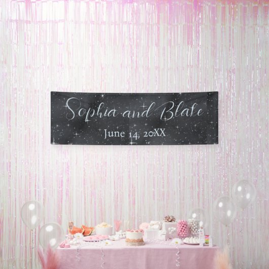 Starry Night Celestial Wedding Banner (Party)