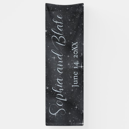 Starry Night Celestial Wedding Banner (Vertikal)