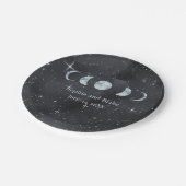 Starry Night Celestial Wedding Pappteller (Schrägansicht)