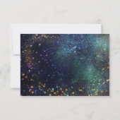 Starry Night Celestial Wedding RSVP Card (Rückseite)