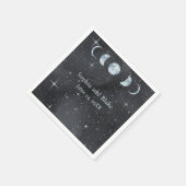 Starry Night Celestial Wedding Serviette (Ecke)