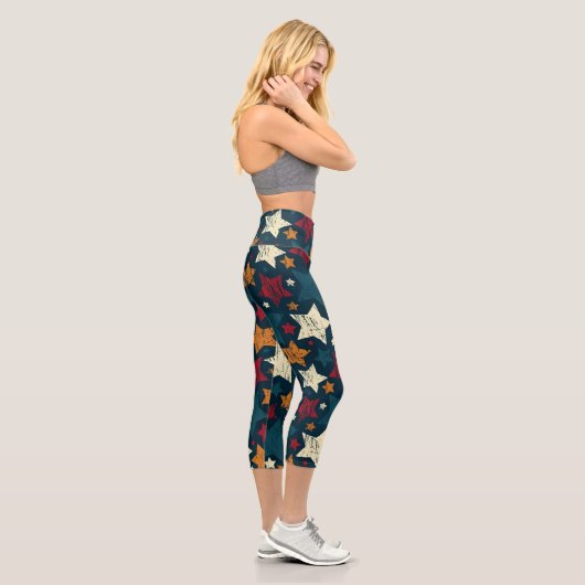 Starry Night Chaos Capri Leggings (Rechts)