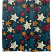 Starry Night Chaos Duschvorhang (Vorderseite)