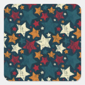 Starry Night Chaos Quadratischer Aufkleber (Vorderseite)