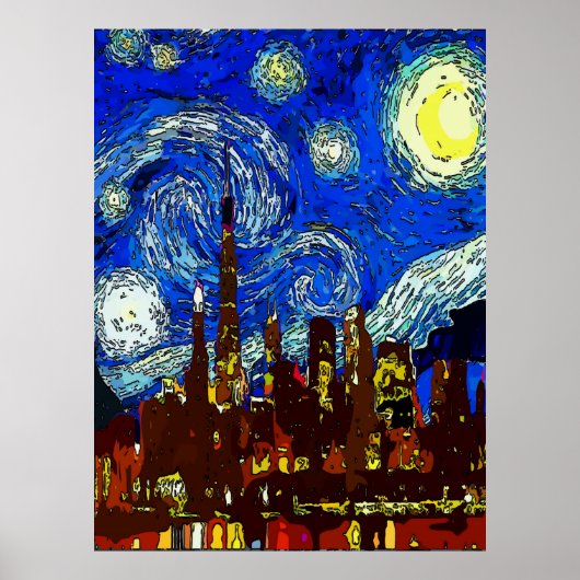 Starry Night Chicago Poster (Vorne)