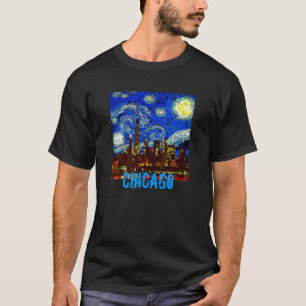Starry Night Chicago, Text bearbeiten T-Shirt
