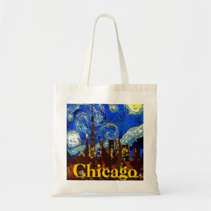Starry Night Chicago Tragetasche