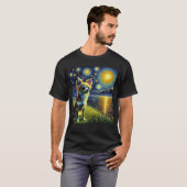 Starry Night Chihuahua Dog Van Gogh Lover T-Shirt (Vorne ganz)