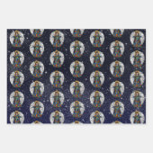 Starry Night Christmas 3 Variationen Geschenkpapier Set (Vorderseite 2)