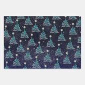 Starry Night Christmas 3 Variationen Geschenkpapier Set (Vorderseite)