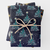 Starry Night Christmas 3 Variationen Geschenkpapier Set (Beispiel)