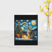 Starry Night Christmas Norwegian Forest Art Van Go Karte (Gelbe Blume)