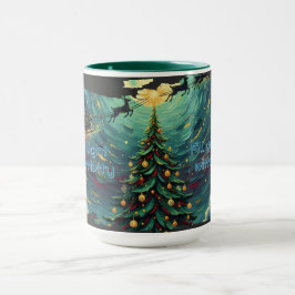 Starry Night Christmas Santa Mug Tasse