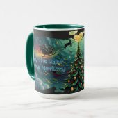 Starry Night Christmas Santa Mug Tasse (Vorderseite Links)
