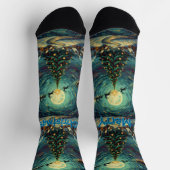 Starry Night Christmas Socks Sustainable Van Gogh Socken (Oben)