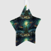 Starry Night Christmas Star Ornament Acrylic (Vorderseite)