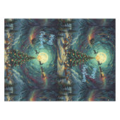 Starry Night Christmas Tablecloth 52x70 Santa Tischdecke (Vorderseite (Horizontal))
