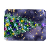 Starry Night Christmas Tree Magnet (Horizontal)