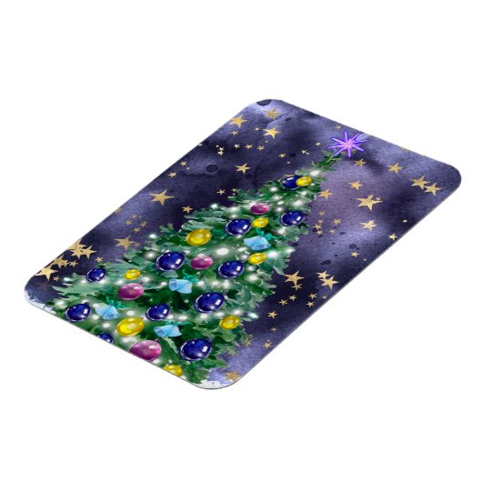 Starry Night Christmas Tree Magnet (Linke Seite)