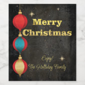 Starry Night Christmas Weinetikett (Einzelnes Label)