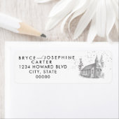Starry Night Church Return-Address-Label (Insitu)