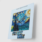 Starry Night Clock Quadratische Wanduhr (Winkel)