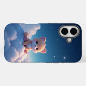 Starry Night Cloud Puppy iPhone Case (Rückseite (Horizontal))