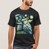 Starry Night Cockatoo Parrot Van Gogh Bird Lover T-Shirt (Vorderseite)