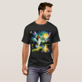 Starry Night Collie Dog Van Gogh Lover T-Shirt (Vorne ganz)