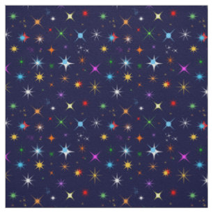 Starry Night Colorful Pattern Stoff