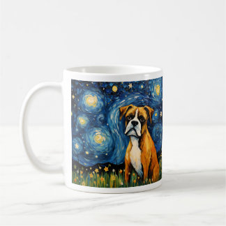 Starry Night Companion - Vintager Hund inmitten vo Kaffeetasse
