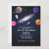 Starry Night Cosmic Quest Geburtstag Einladung (Vorderseite)