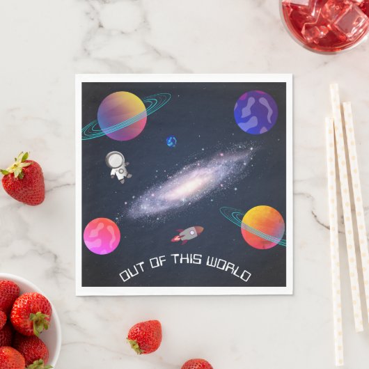 Starry Night Cosmic Quest Geburtstag Serviette (Beispiel)