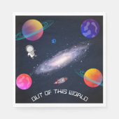 Starry Night Cosmic Quest Geburtstag Serviette (Vorderseite)