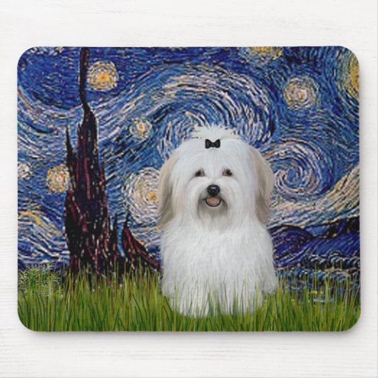 Starry Night - Coton de Tulear 2 Mousepad (Vorne)