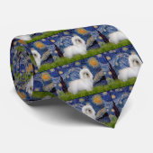 Starry Night - Coton de Tulear 5 Krawatte (Gerollt)