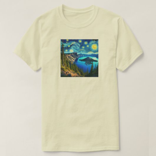 Starry Night Crater Lake National Park T-Shirt (Design vorne)