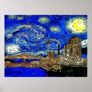 Starry Night Crescent City Poster