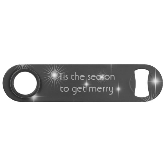 Starry Night Custom Text Weihnachten Speed Flaschenöffner (Vorderseite (Horizontal))