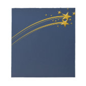 Starry Night Dark Blue Sky Gold Stars Note Pad Notizblock (Vorderseite)