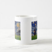 Starry Night - Dark Red Standard Poodle #1 Kaffeetasse (Mittel)