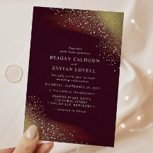 Starry Night Deep Crimson Wedding