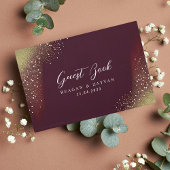 Starry Night Deep Crimson Wedding Gästebuch